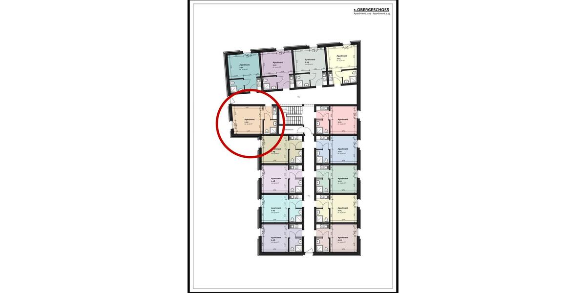 Etagenwohnung Detmold - 1 Zimmer, 25 m&sup2;, 635&euro; | Angebot:26656979