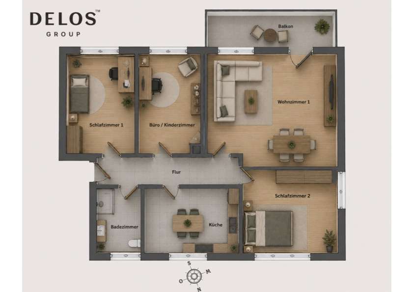 Etagenwohnung Bielefeld Stieghorst - 4 Zimmer, 85 m&sup2;, 267.000&euro; | Angebot:26680169