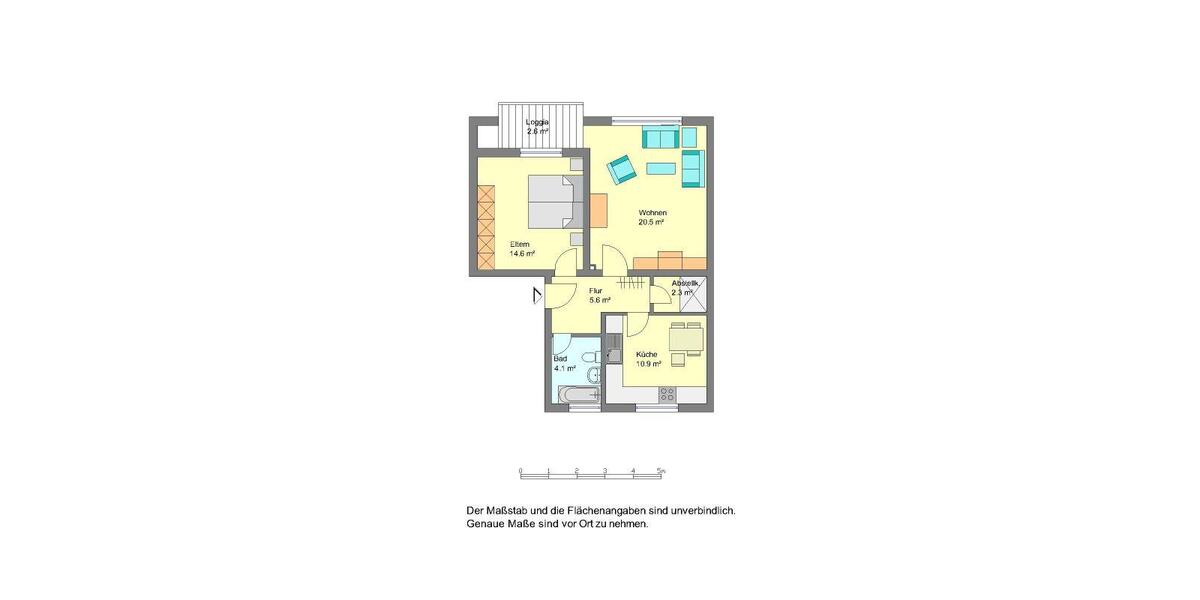 Erdgeschoßwohnung Gütersloh - 2 Zimmer, 61 m&sup2;, 609&euro; | Angebot:25268217