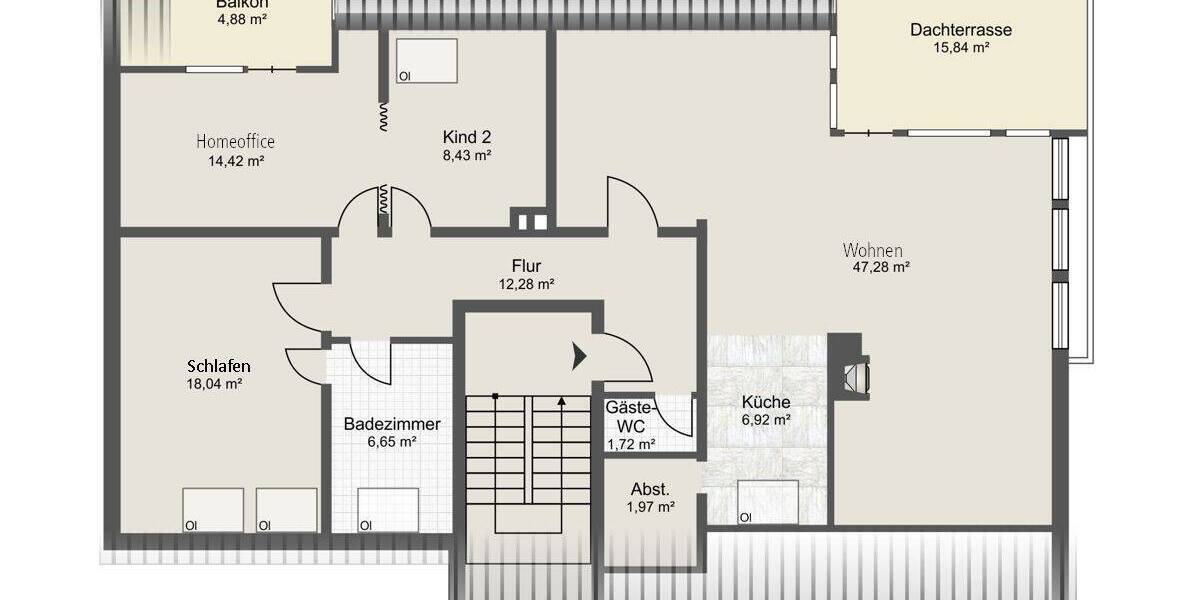 Etagenwohnung Bielefeld / Sennestadt Sennestadt - 4 Zimmer, 123 m&sup2;, 295.000&euro; | Angebot:26929482