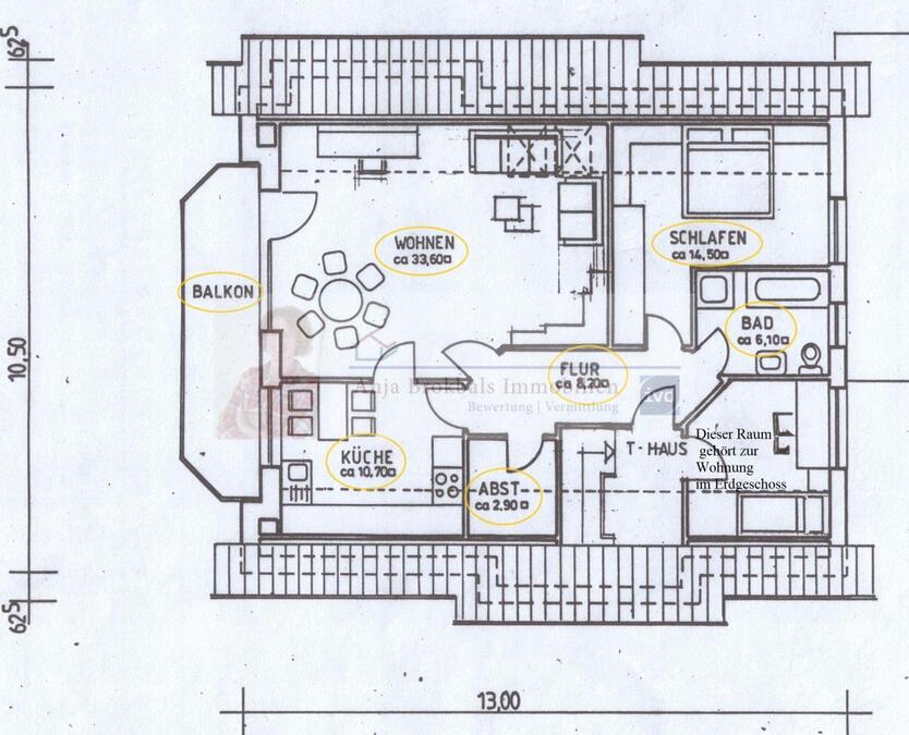 Geräumige 2-Zimmer-Mietwohnung mit Balkon in ruhiger Ortsrandlage 2 zimmer