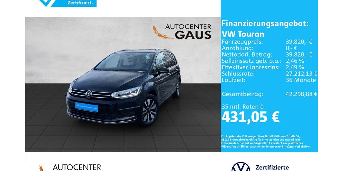 VW Touran 25.349 km 37.840 &euro; Bielefeld 33699