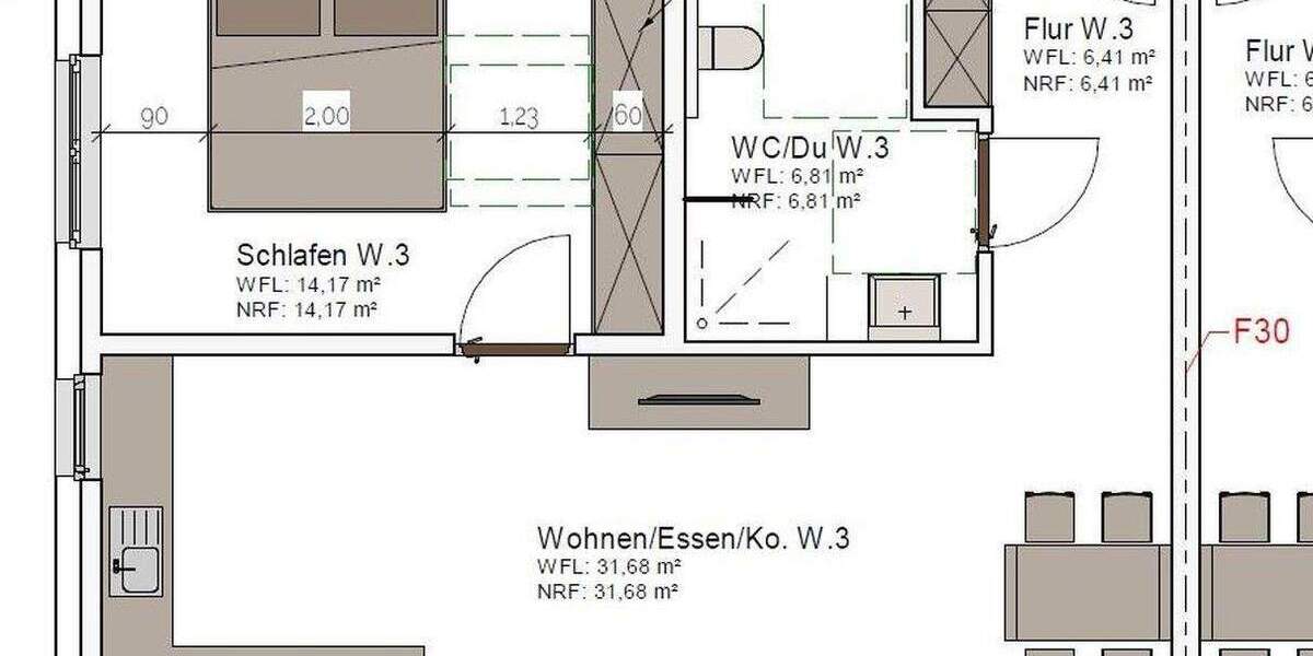 Etagenwohnung Schloß Holte-Stukenbrock Stukenbrock - 2 Zimmer, 66 m&sup2;, 279.500&euro; | Angebot:25281121