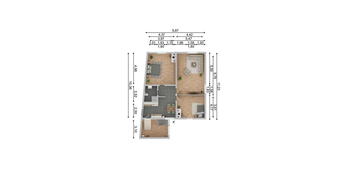 Etagenwohnung Bielefeld Schildesche - 3 Zimmer, 103 m&sup2;, 1.150&euro; | Angebot:26464147