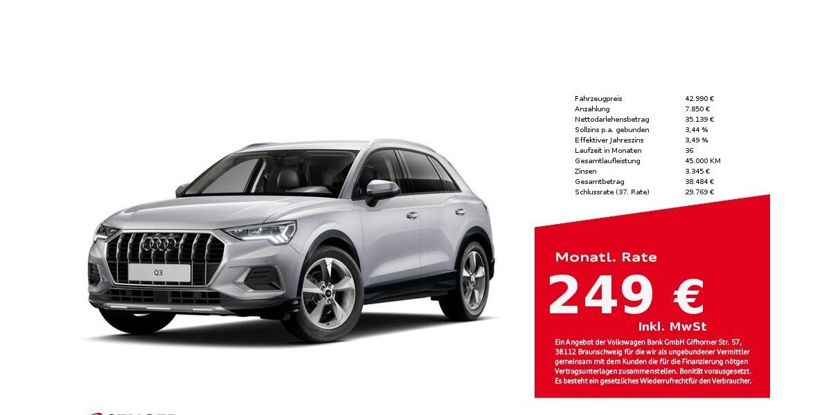 Audi Q3 2.915 km 42.990 &euro; Bielefeld 33609