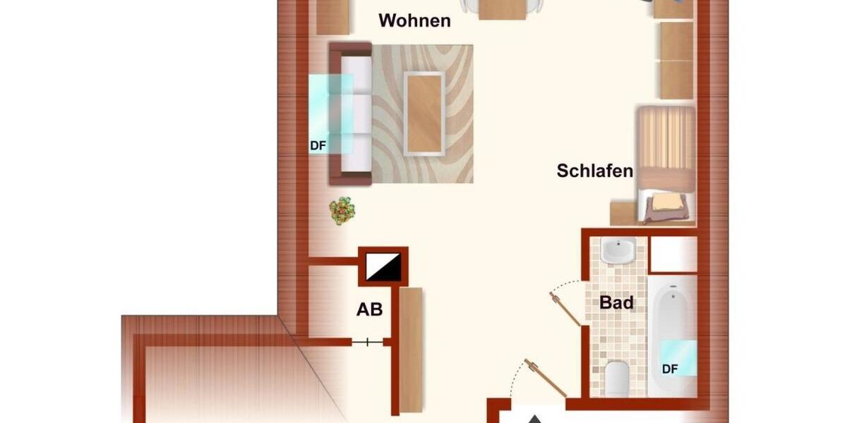 Etagenwohnung Bielefeld Mitte - 1 Zimmer, 30 m&sup2;, 300&euro; | Angebot:26398061