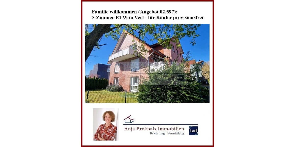 Familie willkommen: 5-Zimmer-ETW in Verl - für Käufer provisionsfrei - 5- Verl | Angebot:27095937