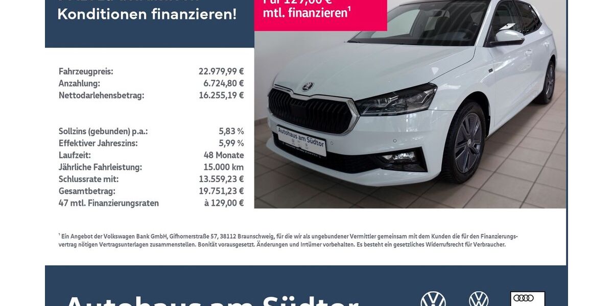 Skoda Fabia 17.728 km 22.980 &euro; Rietberg 33397