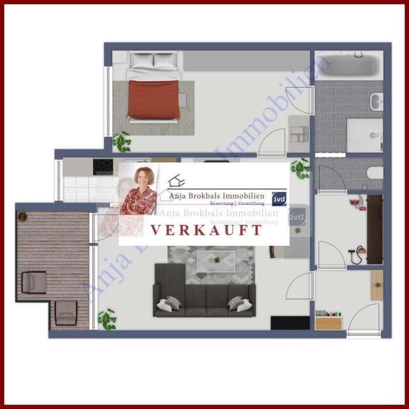 Gütersloh_bevorzugte Wohnlage Nähe Stadtpark_Loggia_ Garagenstellplatz - für Käufer provisionsfrei 2 zimmer