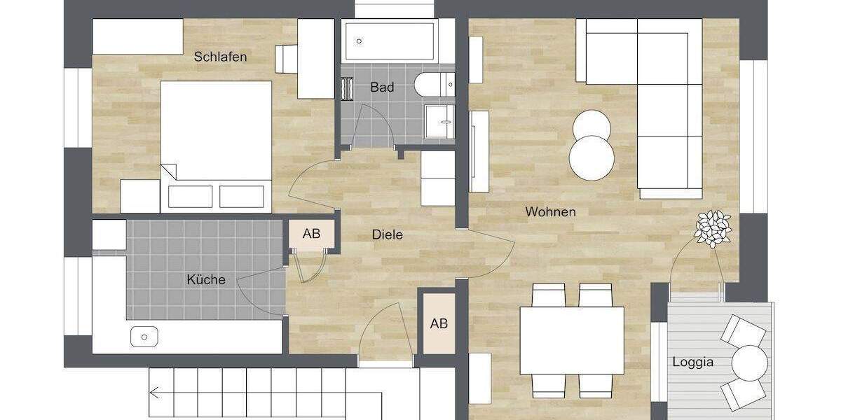 Etagenwohnung Bielefeld / Senne Senne - 2 Zimmer, 64 m&sup2;, 550&euro; | Angebot:25728664