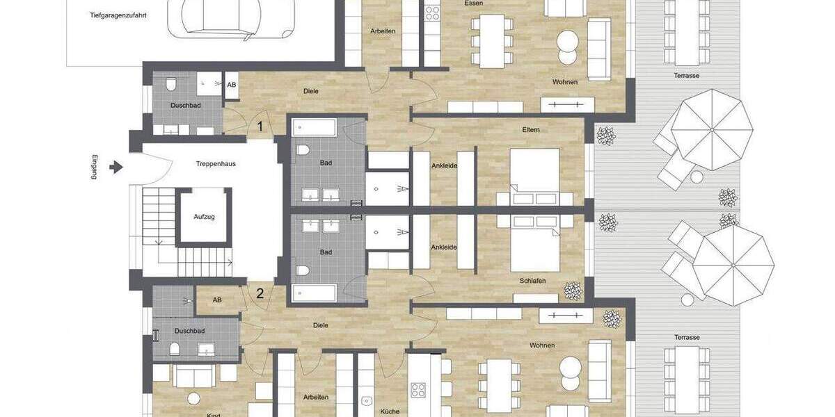 Etagenwohnung Bielefeld Hoberge-Uerentrup - 4 Zimmer, 101 m&sup2;, 497.500&euro; | Angebot:25669109