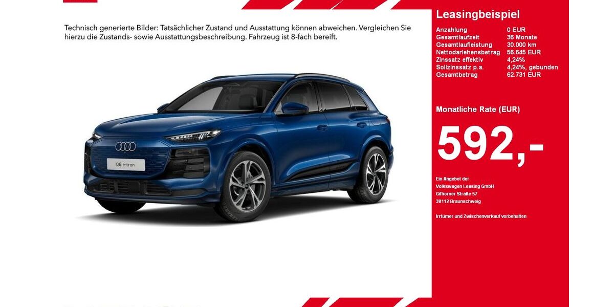Audi Q6 e-tron 3.679 km 56.645 &euro; Gütersloh 33330