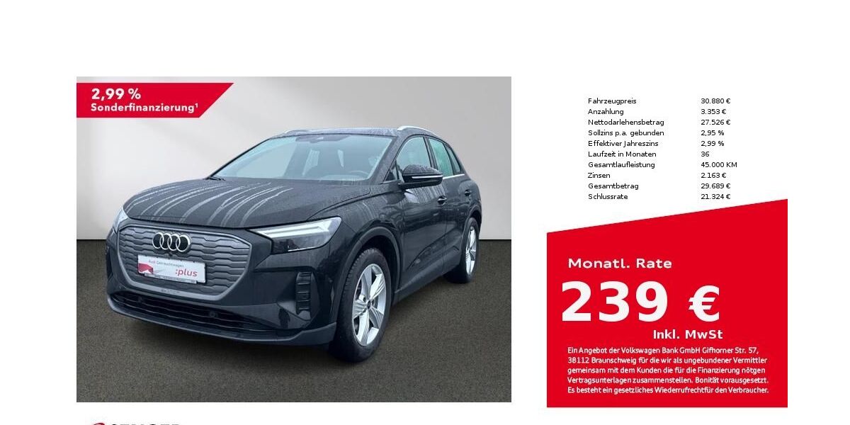 Audi Q4 e-tron 39.805 km 30.880 &euro; Bielefeld 33609
