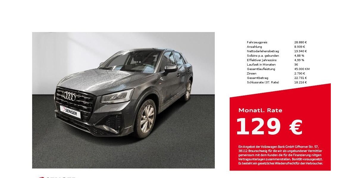 Audi Q2 46.230 km 28.880 &euro; Bielefeld 33609