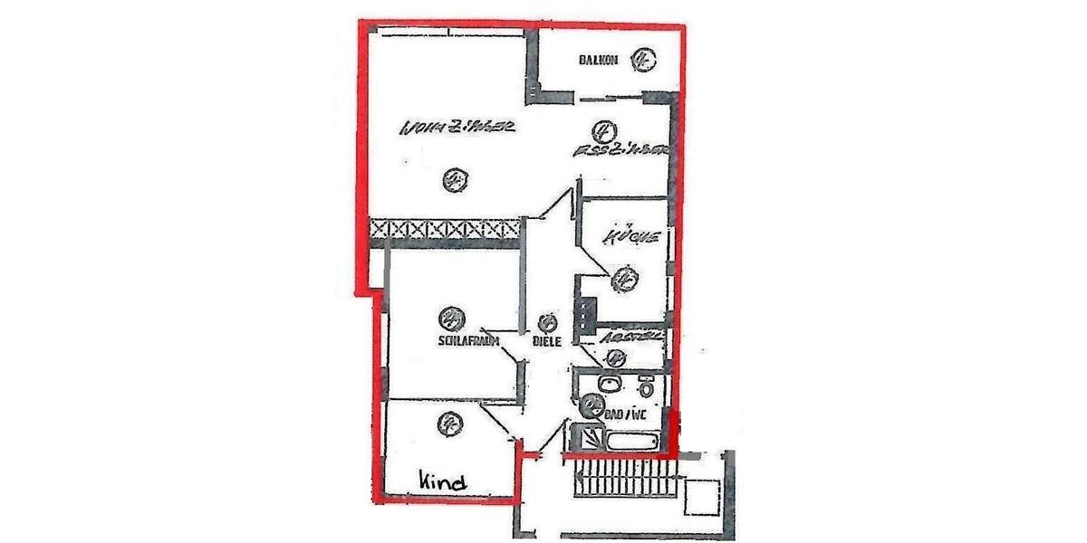 Etagenwohnung Bielefeld Brackwede - 3.5 Zimmer, 100 m&sup2;, 750&euro; | Angebot:26146157