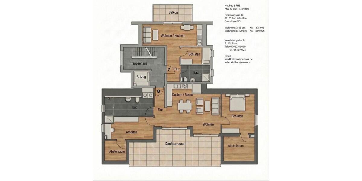 Dachgeschoßwohnung Bad Salzuflen - 2 Zimmer, 50 m&sup2;, 675&euro; | Angebot:26415623