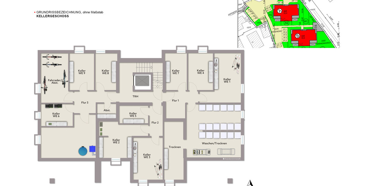 Etagenwohnung Schloß Holte-Stukenbrock Schloß Holte - 2 Zimmer, 57 m&sup2;, 244.600&euro; | Angebot:25708845