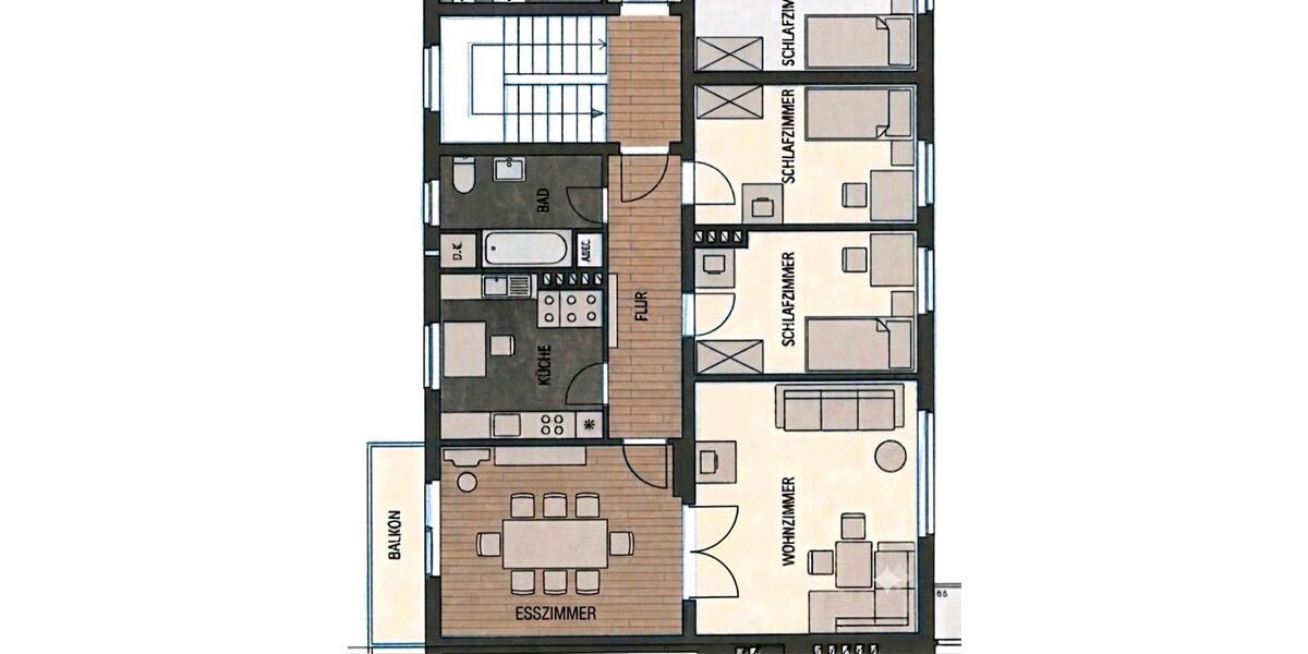 Etagenwohnung Bielefeld Heepen - 4 Zimmer, 77 m&sup2;, 189.000&euro; | Angebot:27022669