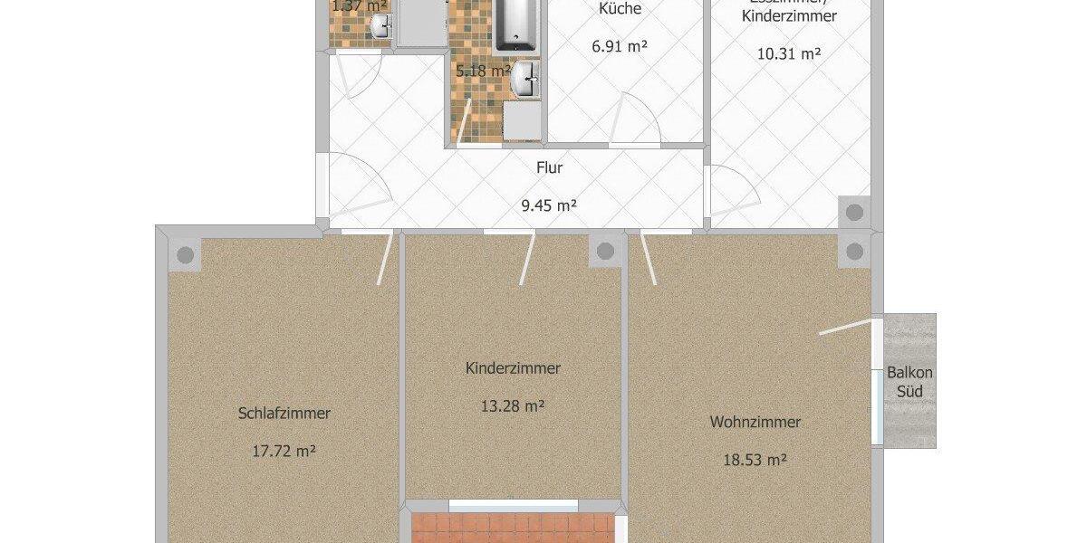 Etagenwohnung Bielefeld Sennestadt - 4 Zimmer, 83 m&sup2;, 192.000&euro; | Angebot:26865117