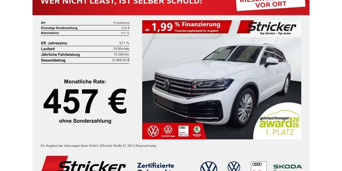 VW Touareg 26.540 km 51.949 &euro; Detmold 32760