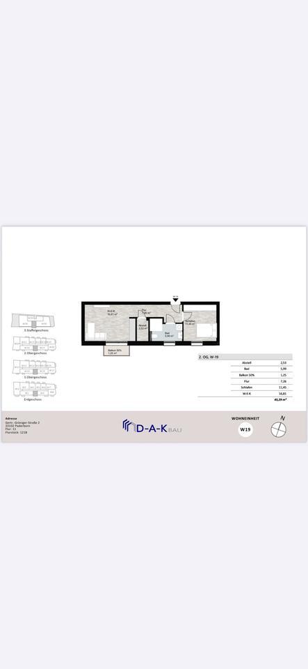 2-Zimmer Neubauwohnung in bester Lage von Paderborn zimmer