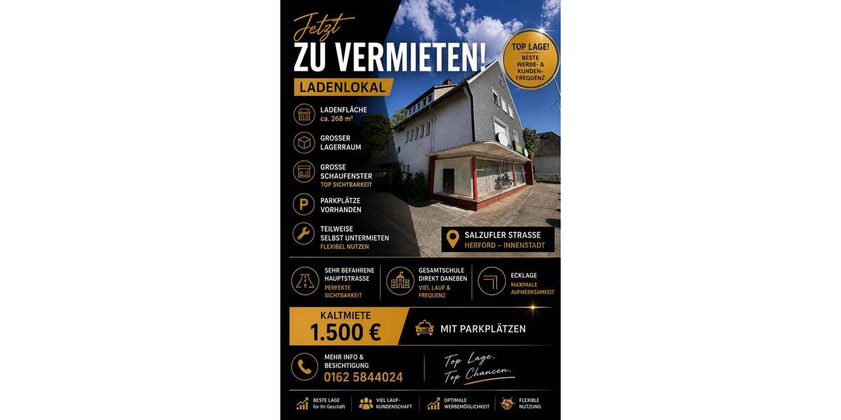 Gewerbeobjekt Bielefeld Schildesche - 1.500&euro; | Angebot:26576135