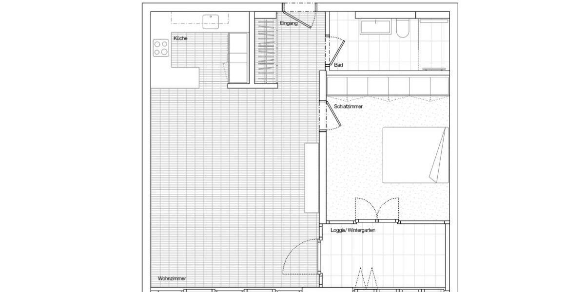 Teilmöblierte 2,5 Zimmer Mietwohnung mit Wintergarten 2.5 zimmer