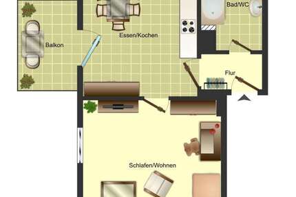 Wohnung zum Mieten in Herford 399 € 40.1 m² 3 zimmer