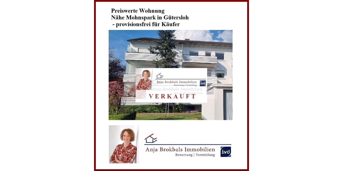 Preiswerte Wohnung Nähe Mohnspark in Gütersloh - provisionsfrei für Käufer - 3- Gütersloh Kattenstroth | Angebot:20316553