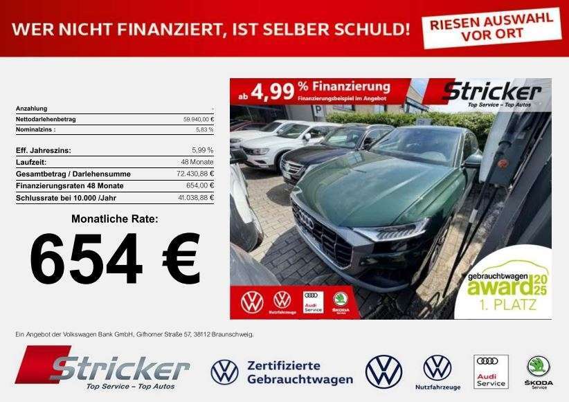 Audi Q8 38.472 km 59.939 € Detmold 32760