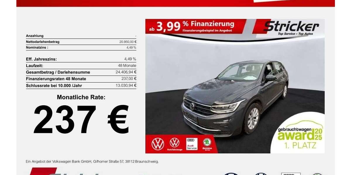 VW Tiguan 34.492 km 20.949 &euro; Detmold 32760