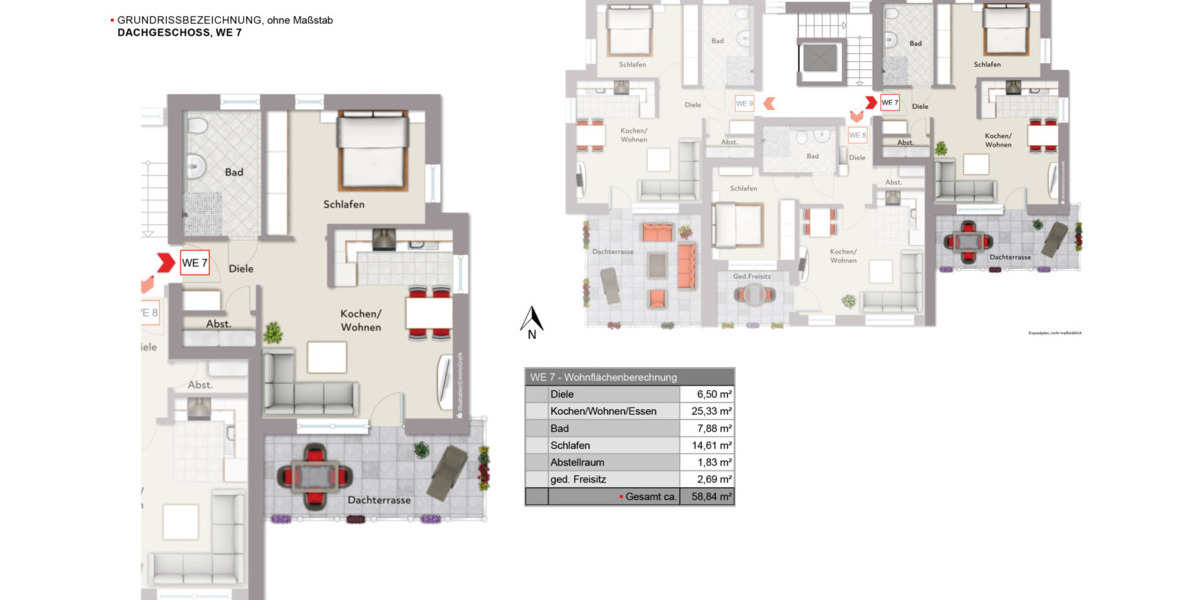 Etagenwohnung Schloß Holte-Stukenbrock Schloß Holte - 3 Zimmer, 80 m&sup2;, 334.300&euro; | Angebot:25802136
