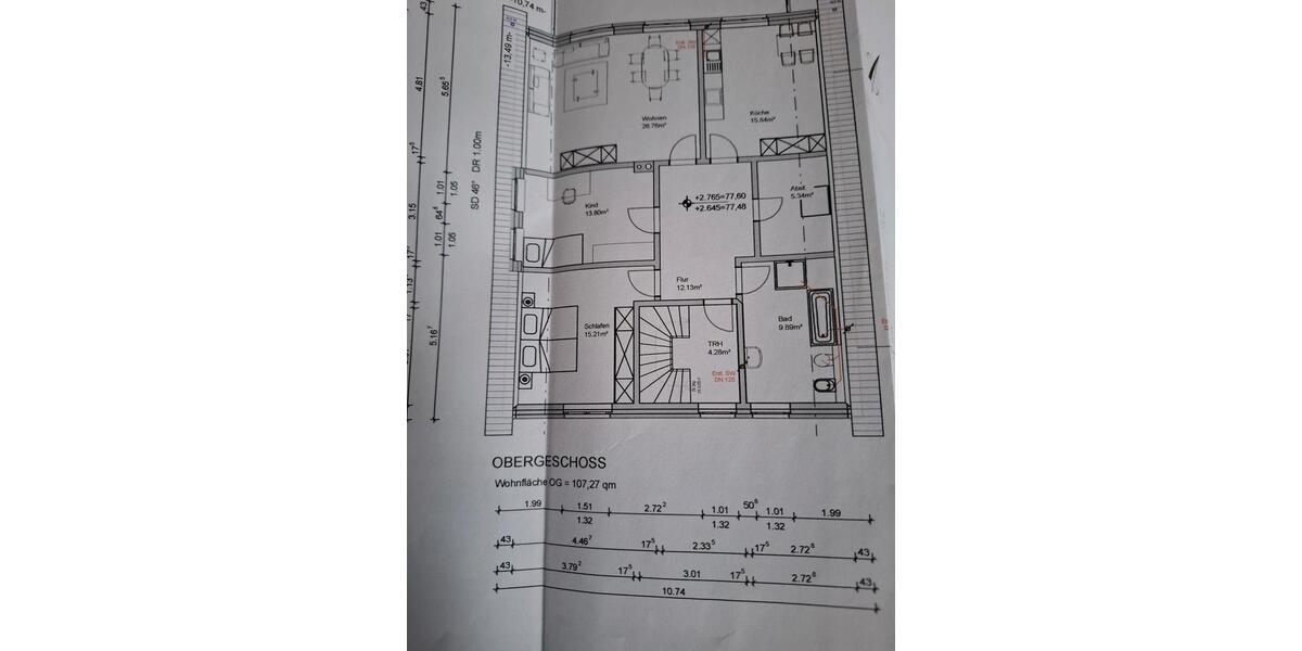 Etagenwohnung Gütersloh - 3 Zimmer, 107 m&sup2;, 1.300&euro; | Angebot:26405926