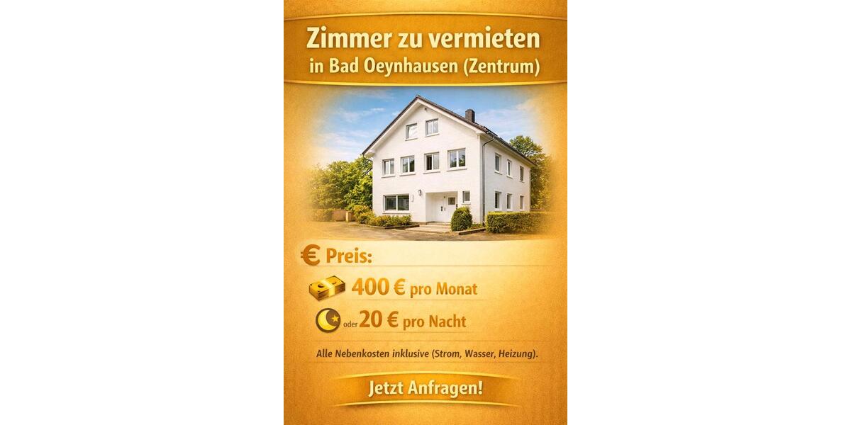 Mehrfamilienhaus, Wohnhaus Bad Oeynhausen - 14 Zimmer, 400 m&sup2;, 400&euro; | Angebot:25636938