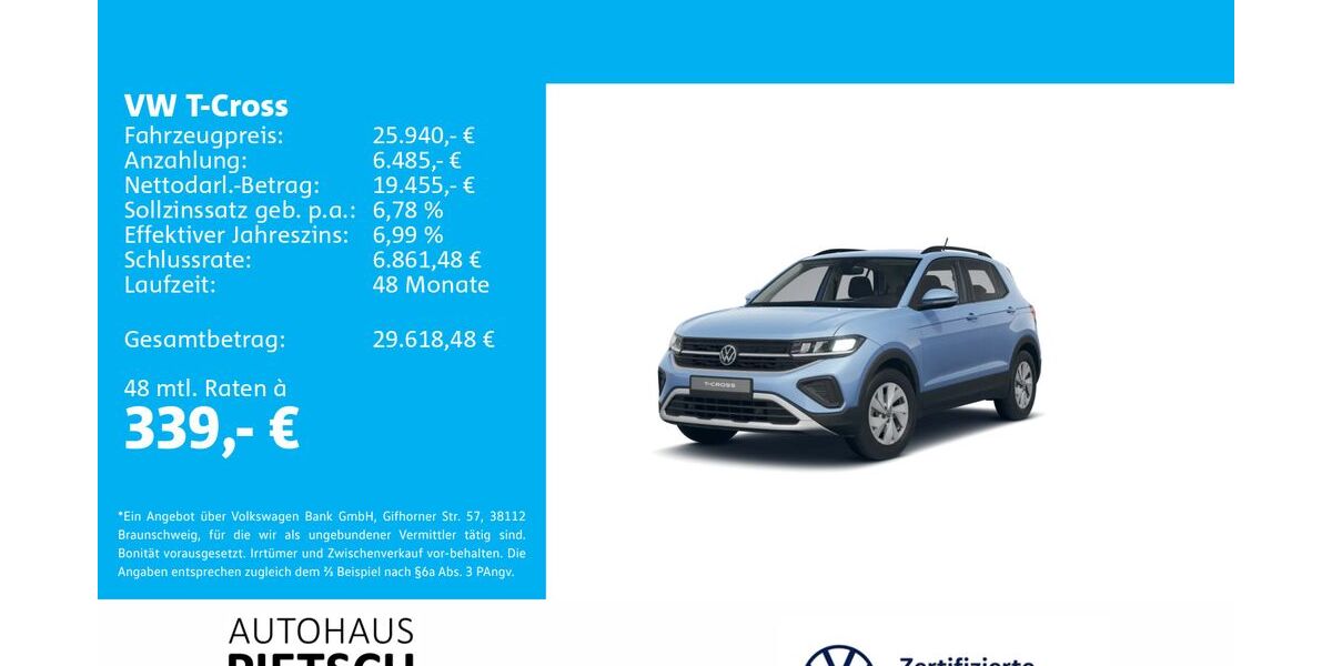 VW T-Cross 24.095 km 25.940 &euro; Melle 49324