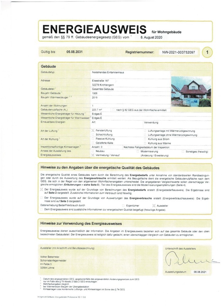 Ein geräumiges Einfamilienhaus mit viel Potenzial in Kirchlengern 7 zimmer