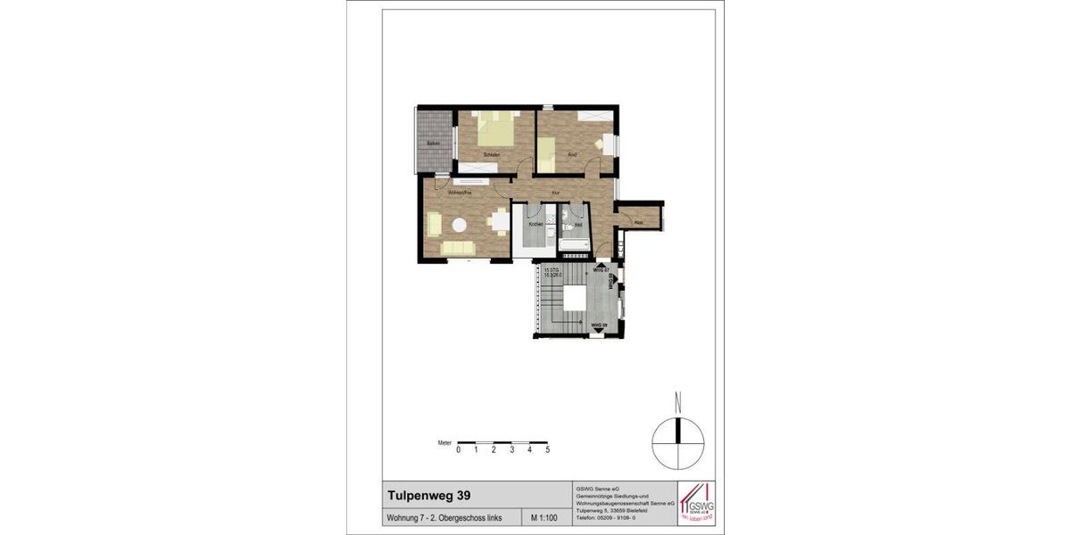 Etagenwohnung Bielefeld Senne - 3 Zimmer, 79 m&sup2;, 550&euro; | Angebot:25139016