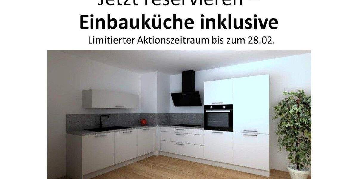 WINTER-AKTION: Inkl. EINBAUKÜCHE, Bodenbeläge komplett, Kfz-Stellplatz. Süd- Westbalkon. 3 zimmer