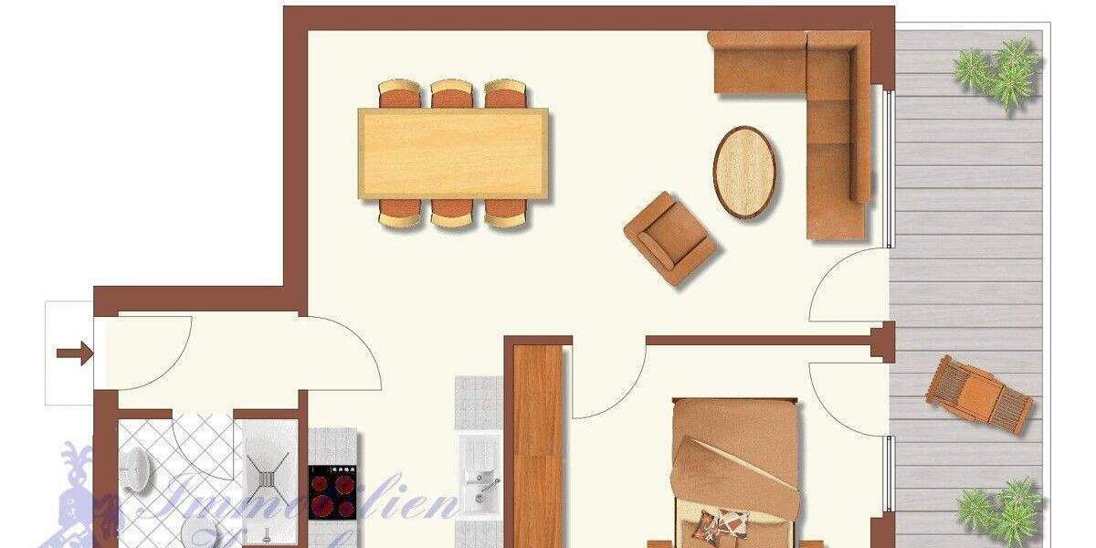 Etagenwohnung Bad Salzuflen Innenstadt - 2 Zimmer, 56 m&sup2;, 148.500&euro; | Angebot:25748067