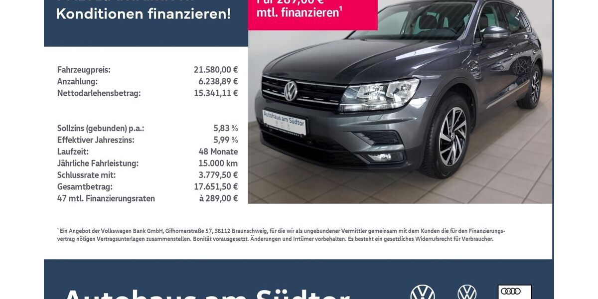 VW Tiguan 75.672 km 21.580 &euro; Rietberg 33397