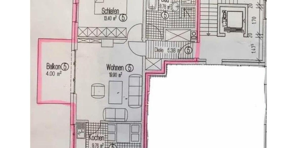 Etagenwohnung Bielefeld Schildesche - 2 Zimmer, 61 m&sup2;, 249.000&euro; | Angebot:27269701