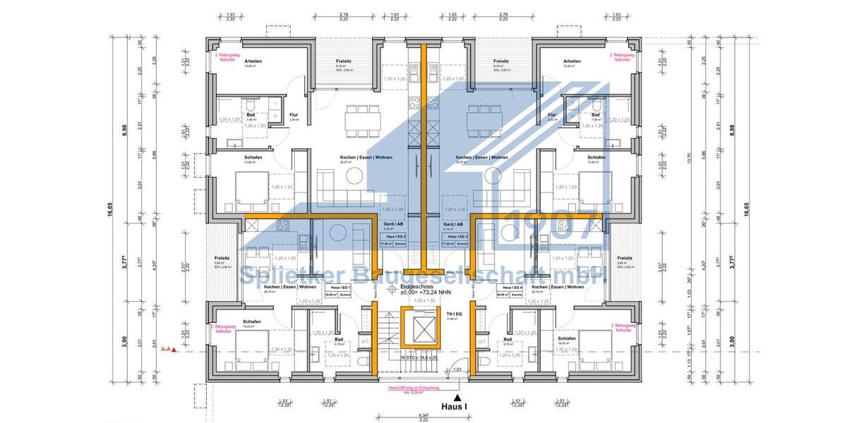 Erdgeschoßwohnung Rheda-Wiedenbrück Wiedenbrück - 3 Zimmer, 77 m&sup2;, 422.987&euro; | Angebot:27428689