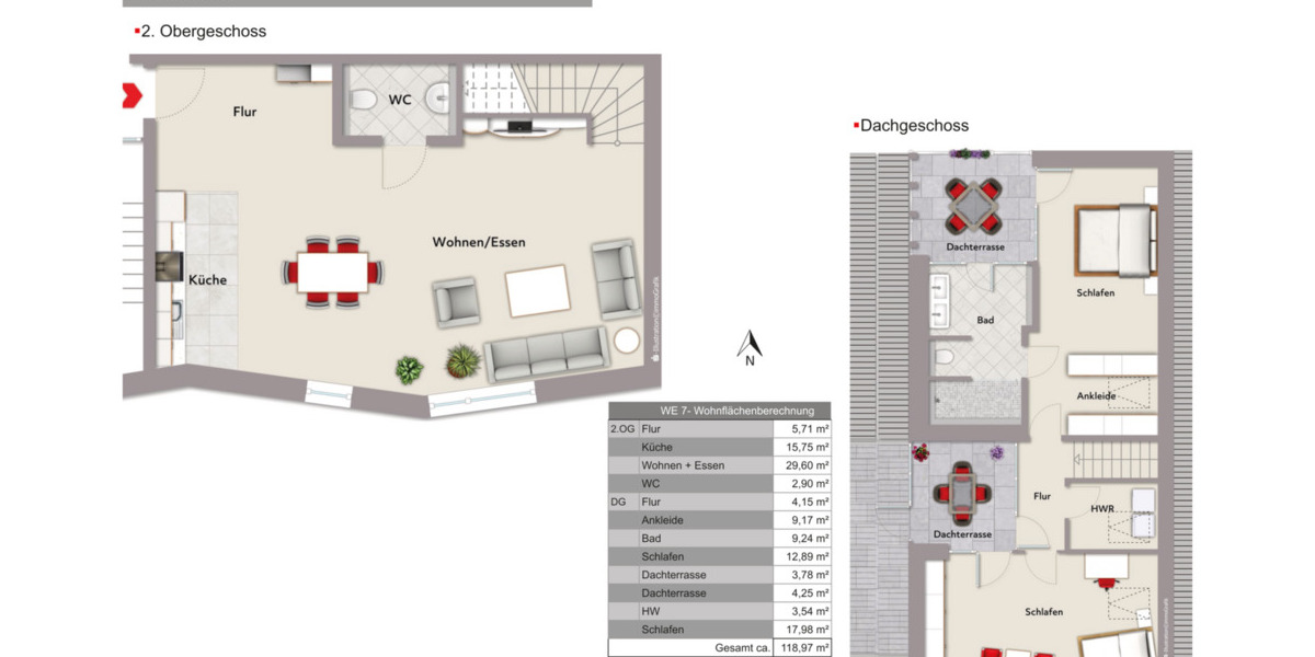 Etagenwohnung Rheda-Wiedenbrück Wiedenbrück - 2 Zimmer, 59 m&sup2;, 304.000&euro; | Angebot:25780593
