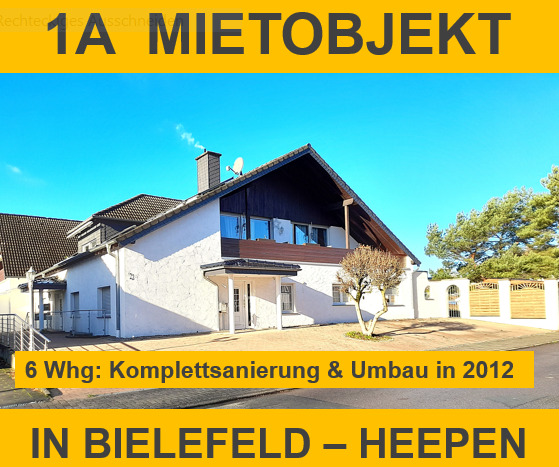 TOP MIETOBJEKT mit 6 Whg. im BEST- ZUSTAND da Komplettsanierung & Umbau in 2012 1 zimmer