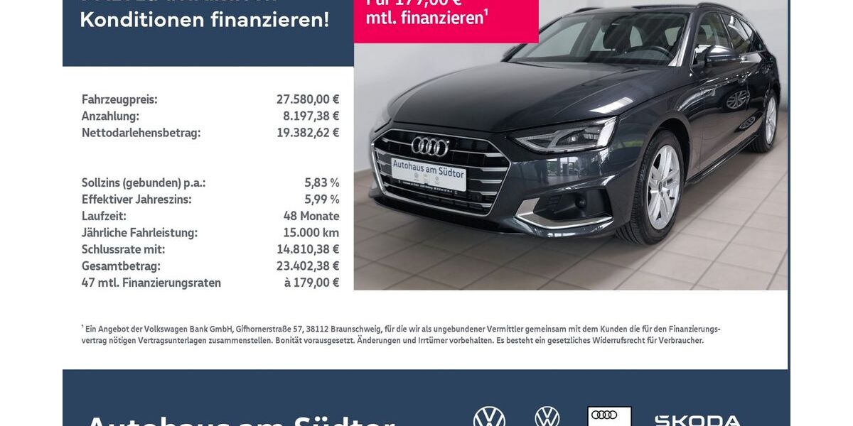 Audi A4 42.018 km 27.580 &euro; Rietberg 33397