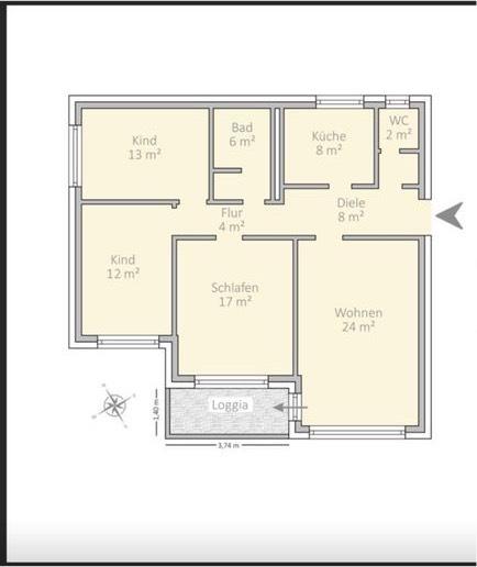 Etagenwohnung Bielefeld Senne - 4 Zimmer, 97 m&sup2;, 165.000&euro; | Angebot:26799529