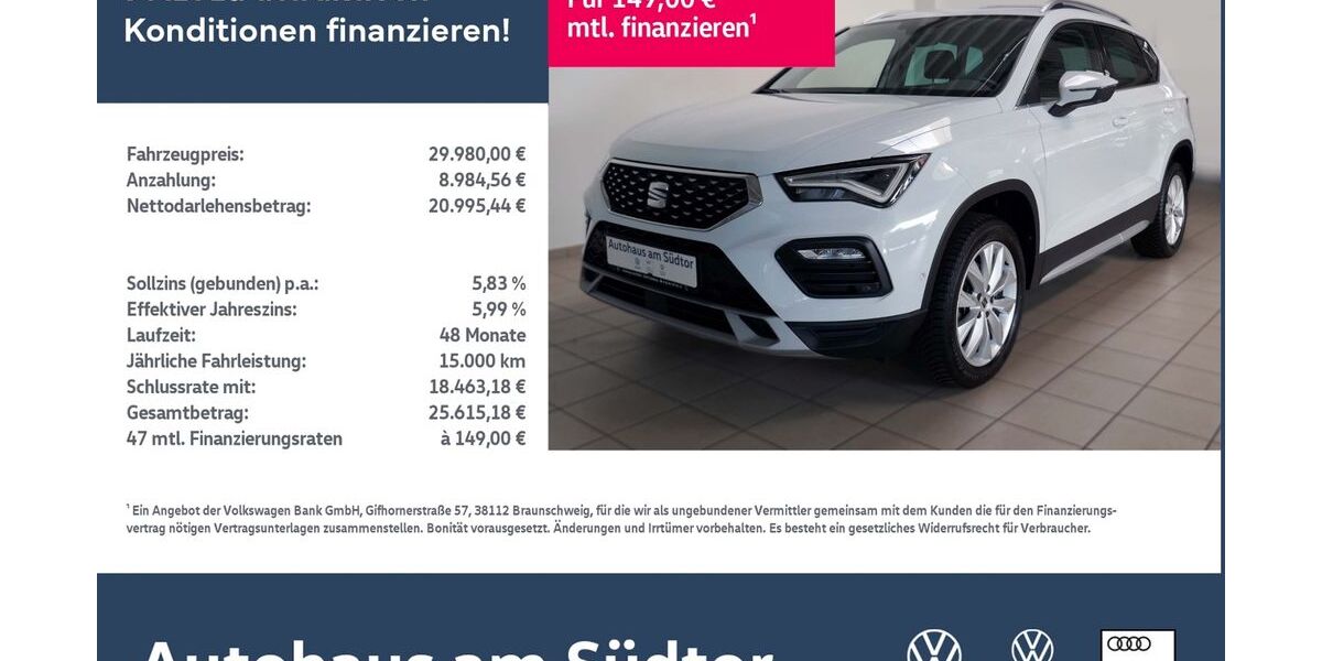 Seat Ateca 24.041 km 29.980 &euro; Rietberg 33397
