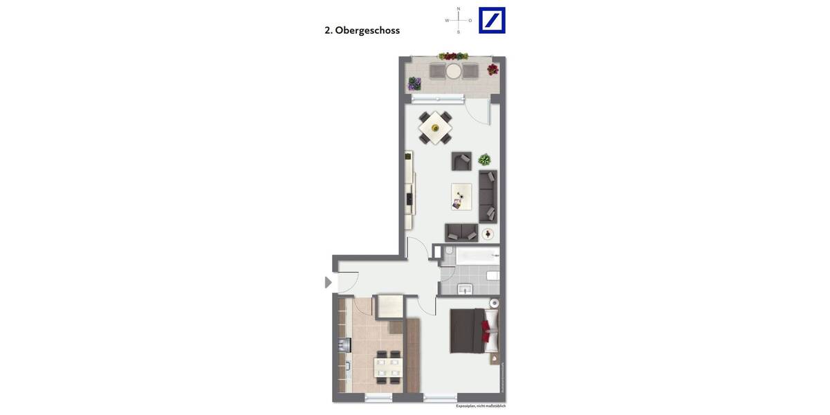 Etagenwohnung Bielefeld Quelle - 2 Zimmer, 66 m&sup2;, 159.000&euro; | Angebot:26835263