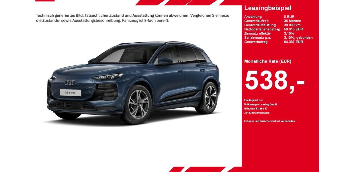 Audi Q6 e-tron 10.573 km 59.615 &euro; Gütersloh 33334
