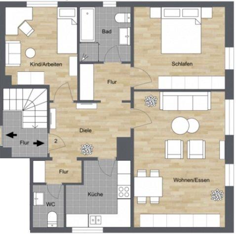 Dachgeschoßwohnung Bielefeld Mitte - 3 Zimmer, 80 m&sup2;, 800&euro; | Angebot:26449052